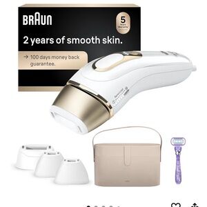 Braun White and Gold Hair Removal Device Set